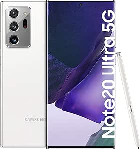 Samsung Galaxy Note 20 Ultra 5G Android Smartphone ohne Vertrag Triple Kamera Infinity-O Display 256 GB Speicher starker Akku Handy in weiß inkl. 36 Monate Herstellergarantie [Exklusiv bei Amazon]