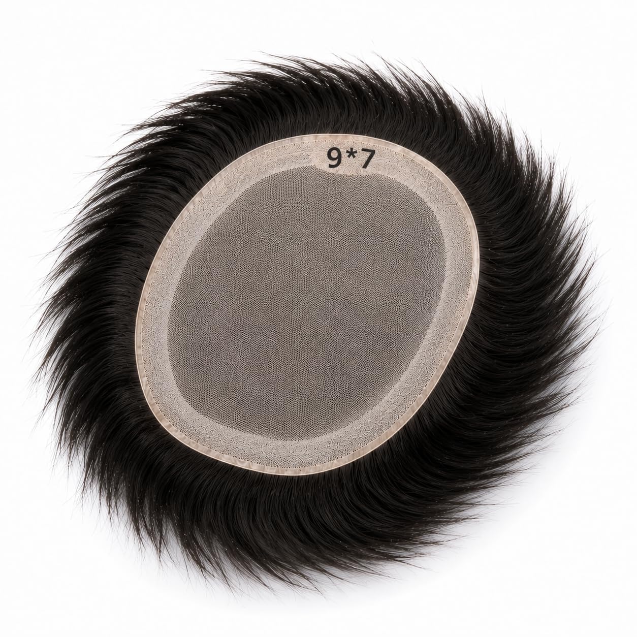 Osking Fine Monofilament Hair Wig Human Toupee Patch/System/Pieces/Wigs For Men & Boys Hair Extension (10x8, Dark Brown) (9x7, Natural Black)-picture-54