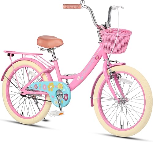 Miniatura 11 de Glerc Maggie Girls Bike, 12-20 Inch Kids Bike for 2-13 Years Old Children, Princess Style Kids Bicycle with Doll-Seat & Basket & Training Wheels,