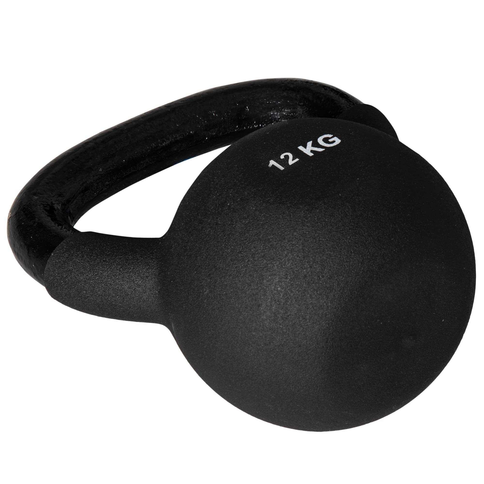 HOMCOM 12 kg kettlebell żeliwny kettlebell z powłoką neoprenową Przyjazna dla podłogi huśtawka z hantlami do podnoszenia ciężarów, kondycjonowania, treningu siłowego i rdzenia czarna