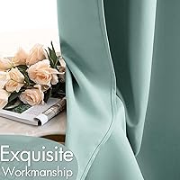 Vista 5 de MIULEE Cortinas opacas para dormitorio o sala de estar, juego de 2 paneles de cortina para ventana con aislamiento térmico y bloqueo de luz