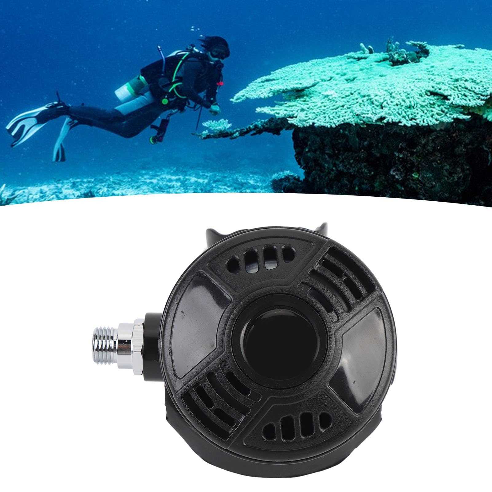 Changor Dive Regulator Explorer Diving 2. Stufe Atemregler mit Mundstück, Geeignet für Verschiedene Tauchaktivitäten, ABS, Silikon