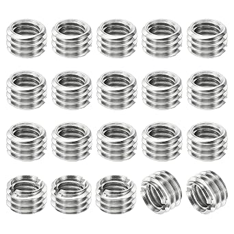 PATIKIL Thread Adapters Sleeve Reducing Nut M8x1.25 to M6x1, 5mm 20Pcs