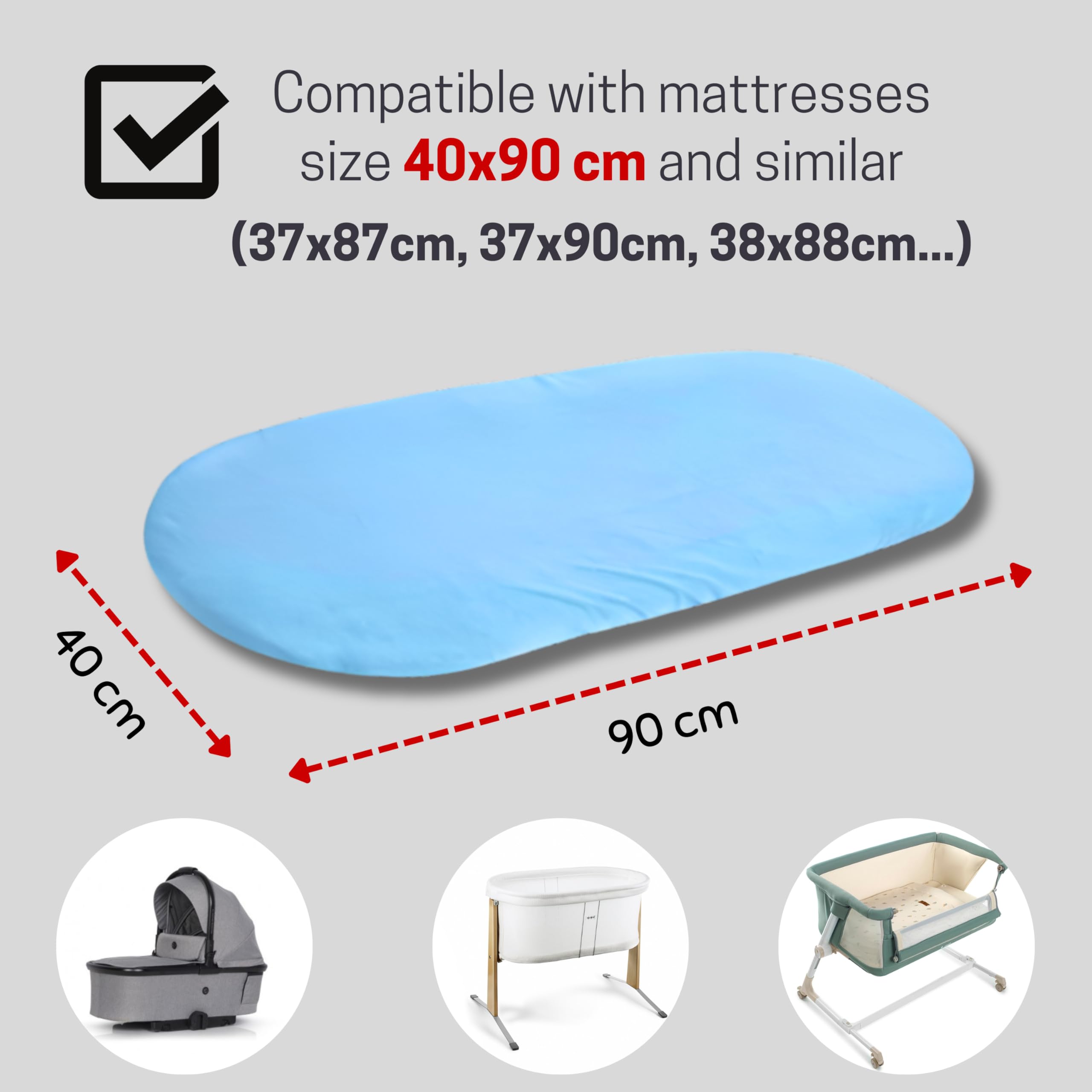 Bisoo Waterproof Bassinet Sheets Fitted - Image 4