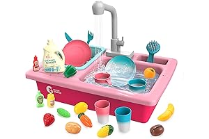 CUTE STONE Color-Changing Mini Kitchen Sink with Electric Dishwasher