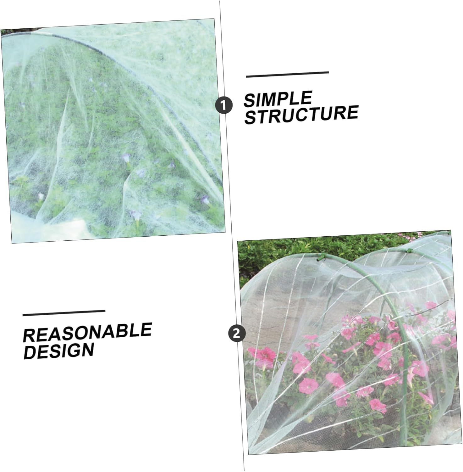 10pcs Greenhouse Hoops Garden Raised Bed Support Frame Plant Cover Support Arch-Shape for Garden Tunnel