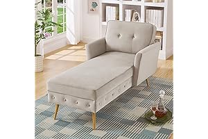 24KF Chaise Lounge: Luxurious Velvet Embrace in Taupe