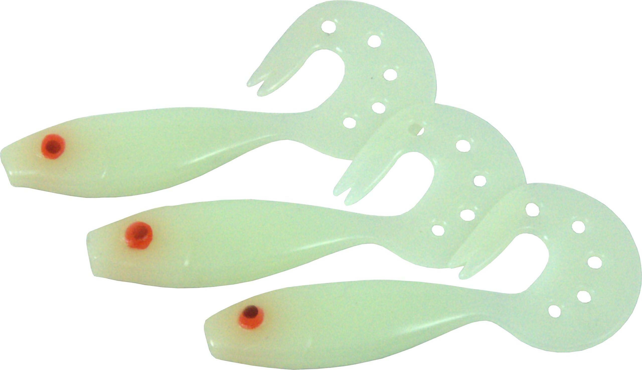 3 Gummifische Trendex Twister Scented Paddle Tail Shads Pike Lure glowing 9 Shads CM White