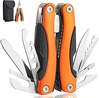 Multi Tool, Multitool, Survival Tools, Pocket Knife, Multitool Pliers, Camping Knife, Gifts for Men, Fishing Stuff, Survival Knife with Nylon Sheath for Outdoor, Fishing, Hunting, Hiking by WIWUE GUO