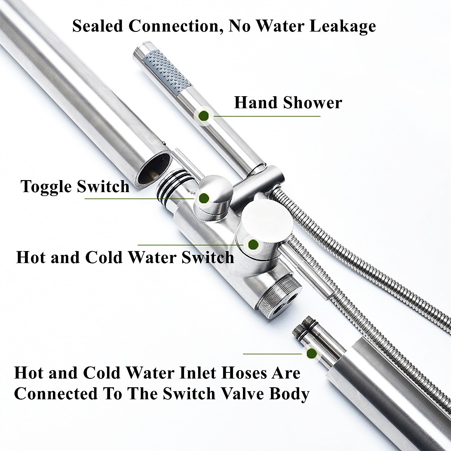 Risers Outdoor Shower Ss Luxury 316 Stainless Steel Outdoor Shower