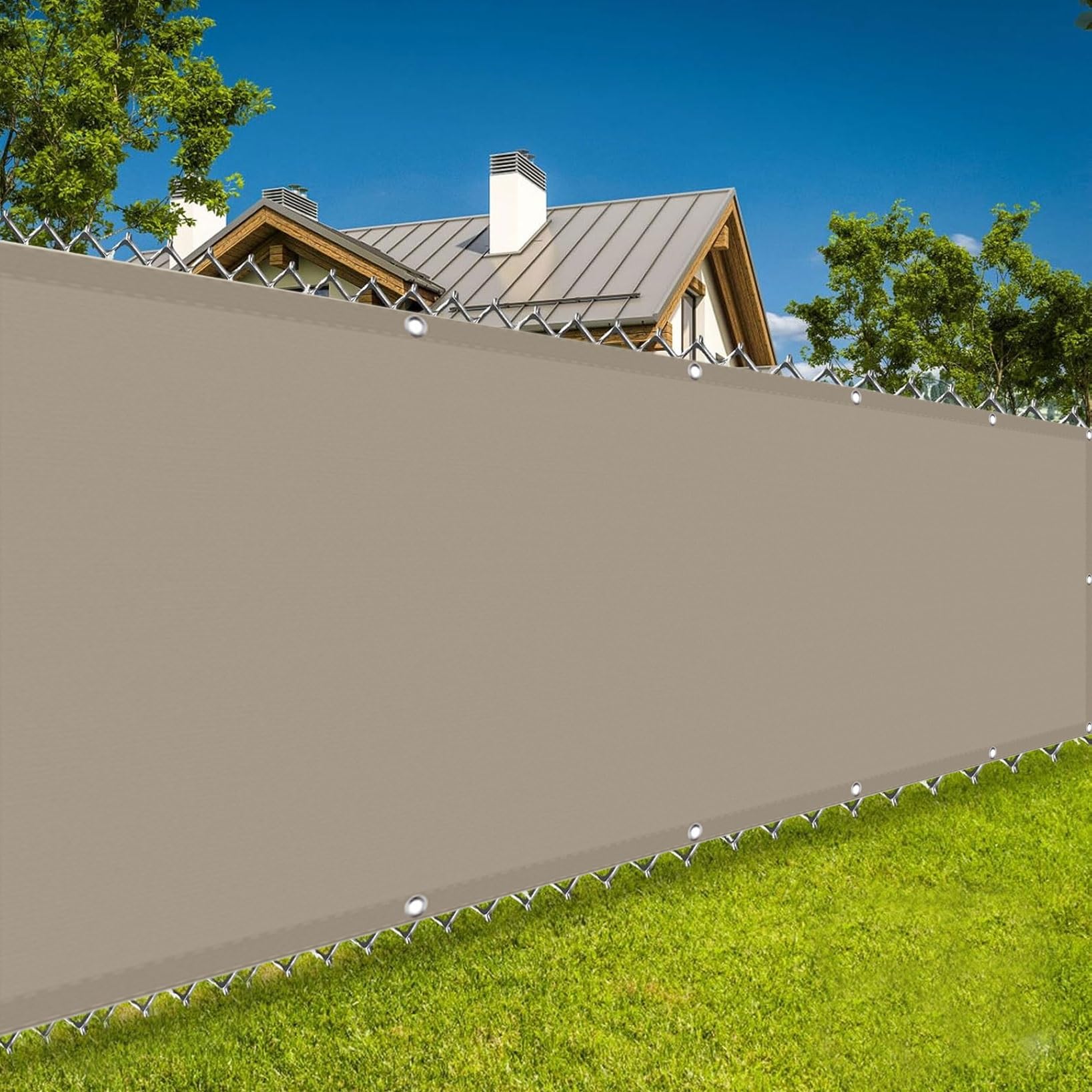 Brise vue balcon taupe de qualité supérieure pour patio et jardin