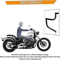 Vista 3 de Kinglemc Barra de Choque Protector de Motor Barra de Carretera para Yamaha VStar V-Star Dragstar XVS 400 650 (Negro)