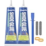 Shoe Glue, Professional Grade Flexible Shoe Repair Adhesive - Extra Strong, Clear, Waterproof - Repairs Soles, Heels, Patches Small Holes, Works on Leather, Rubber, Vinyl, Canvas - 20ml x 2 PCS