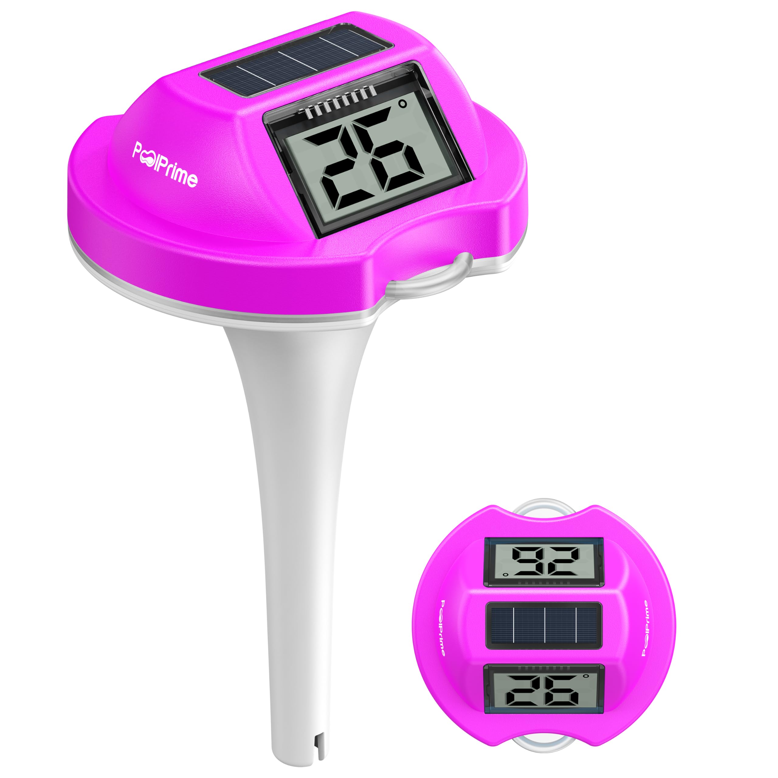 Digitales Solar-Poolthermometer mit leicht ablesbarem großem LCD-Bildschirm, schwimmendes Thermometer für Pools und Teiche