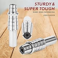 Vista 7 de Mandril de anillo de acero inoxidable expandible con llave Allen hexagonal, herramienta moldeadora de anillos resistente para torneado de anillos