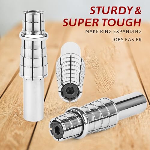 Miniatura 4 de Anillo de expansión Mandril de anillo de mandril para torno, ensanchador de anillo, tamaños de anillo (7.5-10.5) Fabricación de anillos de torneado