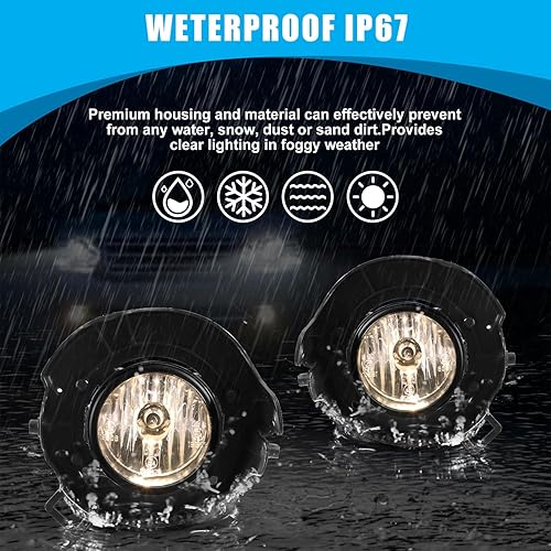 Miniatura 2 de CPW Luces antiniebla compatibles con Nissan Pathfinder 2005 2006 2007 2008 2009 2010 2011 2012 Frontera 2005-2009 Luces antiniebla de conducción