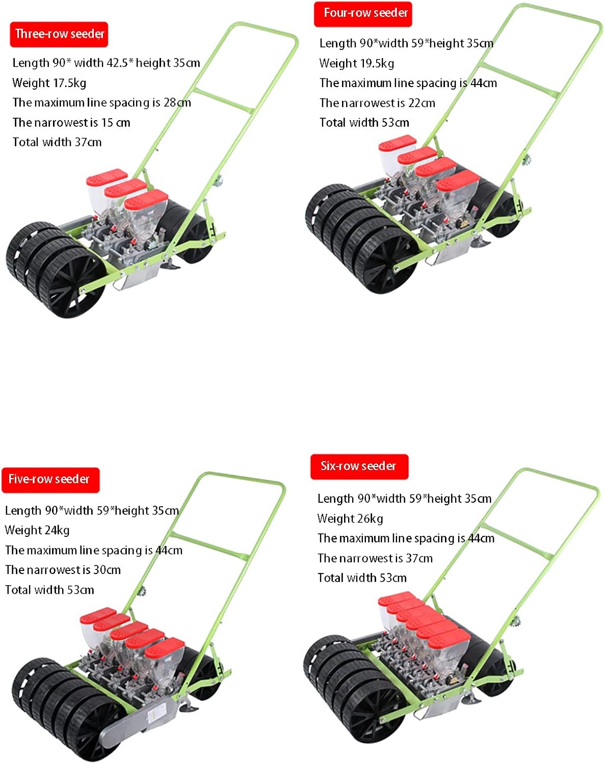 Garden Push Seeder Hand Push Vegetable Seeder Farmer Broadcast Spreader Manual Garden Lawn Spreader for Corn Beans Cotton Peanut