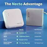 Necto Cellular Temperature Monitor - Remote Power Failure Alarm & Humidity Sensor with Unlimited Alerts. Temp Monitoring System for RV Pet Safety, Vacation Home, Server Room. No Fees or WiFi Required