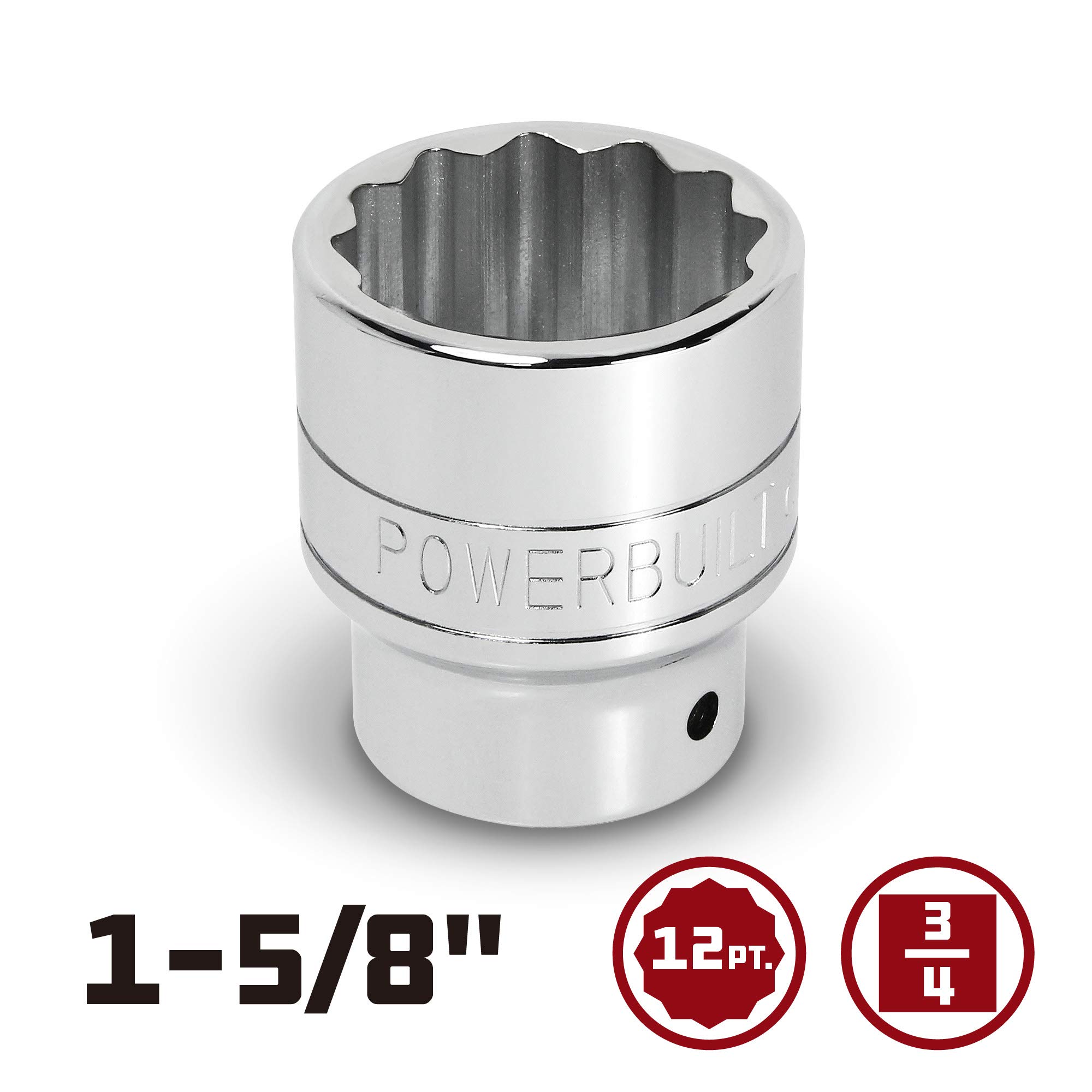 RightningBolt　Cardiff　8f Amazon.com: Powerbuilt 3/4-Inch Drive x 1-5/8-Inch Socket, 12