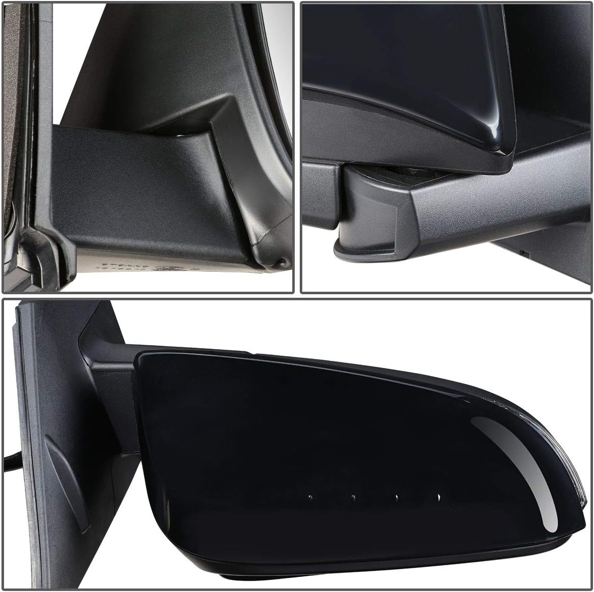 DNA Motoring OEM-MR-TO1321310 Factory Style Powered+Heated+Turn Signal Right Side Door Mirror Compatible with 13-15 Toyota Rav4