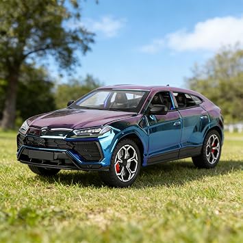 TGRCM-CZ 1:24 Scale Lamborghini Urus Die-Cast SUV Model Car with Pull-Back Function and Light & Sound Effects, an Ideal Choice for Collectors and Gift-Giving Purple