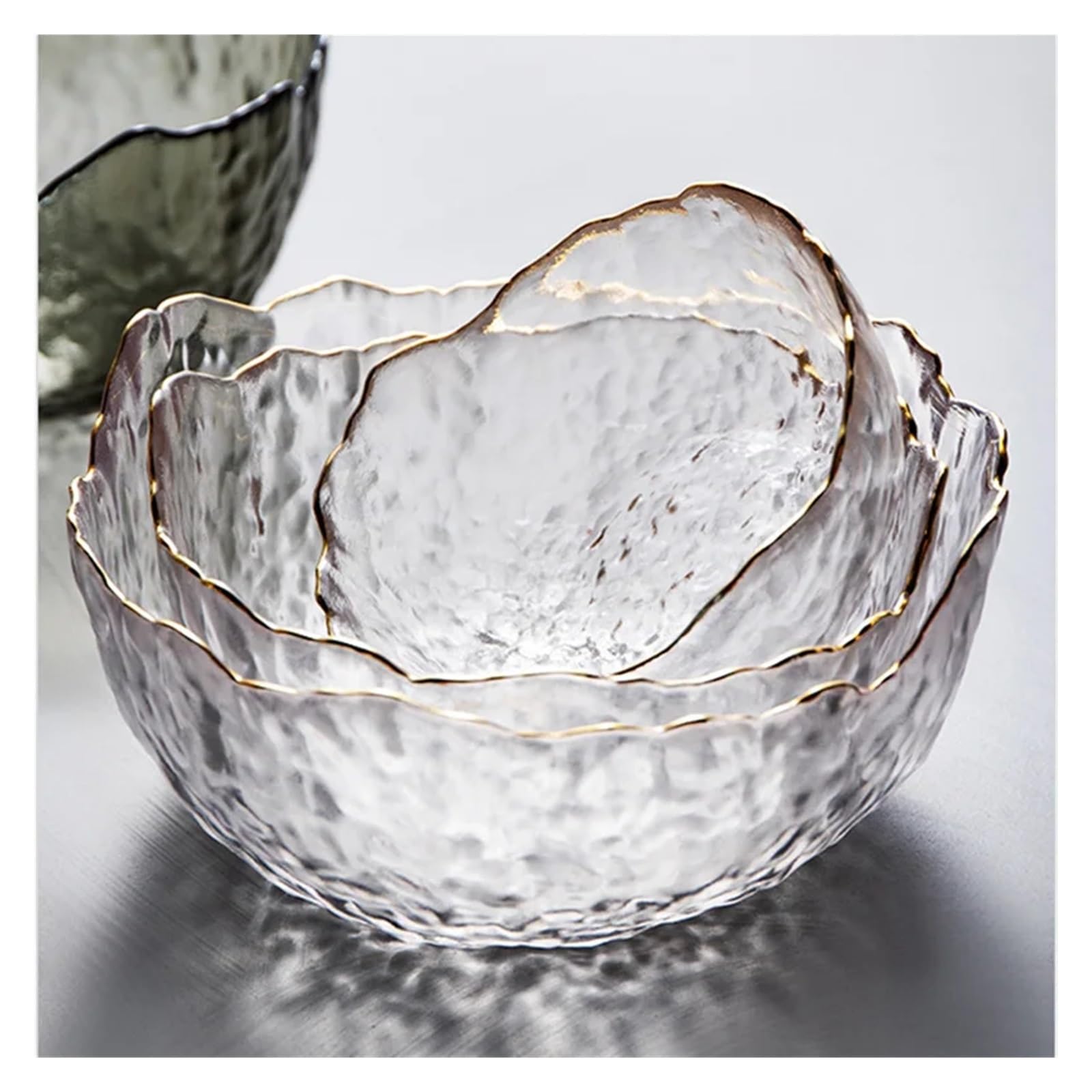 Ensaladera Sopa de frutas transparente, postre, mezcla, cocina, verduras, fideos, almacenamiento alimentos, vajilla for el hogar(Grey,20cm)