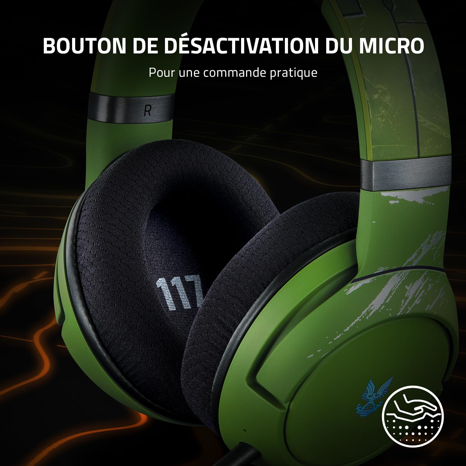 Razer Kaira Pro - Casque Gaming sans Fil pour Xbox Series X & Xbox Mobile Gaming (Haut-parleurs Titanium de 50mm, Microphone Supercardioïde HyperClear) HALO Infinite Ed.