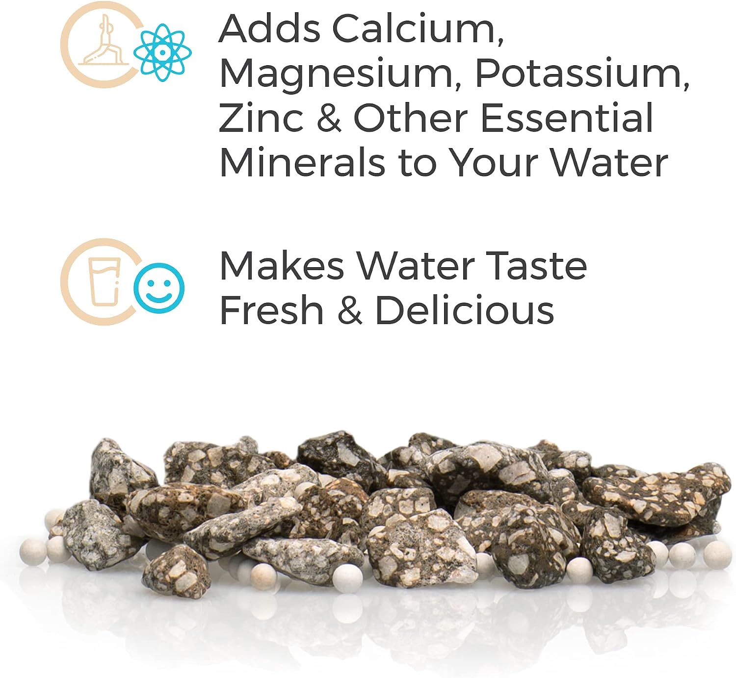 Mineral Stones Replacement by Santevia | Designed for Santevia's Gravity Water System | Adds Healthy Minerals and Makes Water Alkaline | Makes Water Taste Delicious