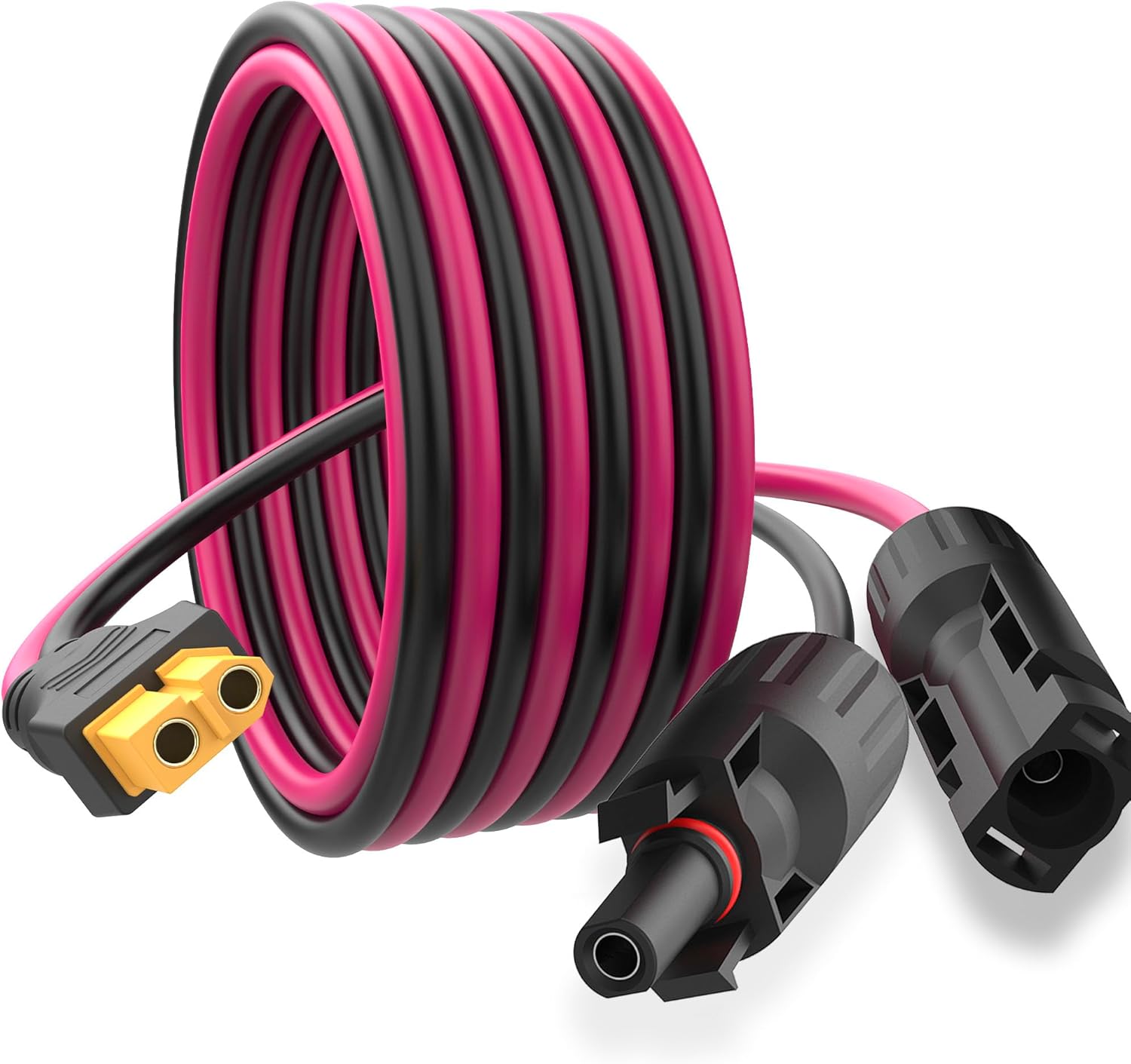 ZkeeShop Zonnekabel naar XT60i 1,5 m 10AWG XT60I-F zonnekabel 6 mm² compatibel met Ecoflow draagbaar powerstation (1,5 m