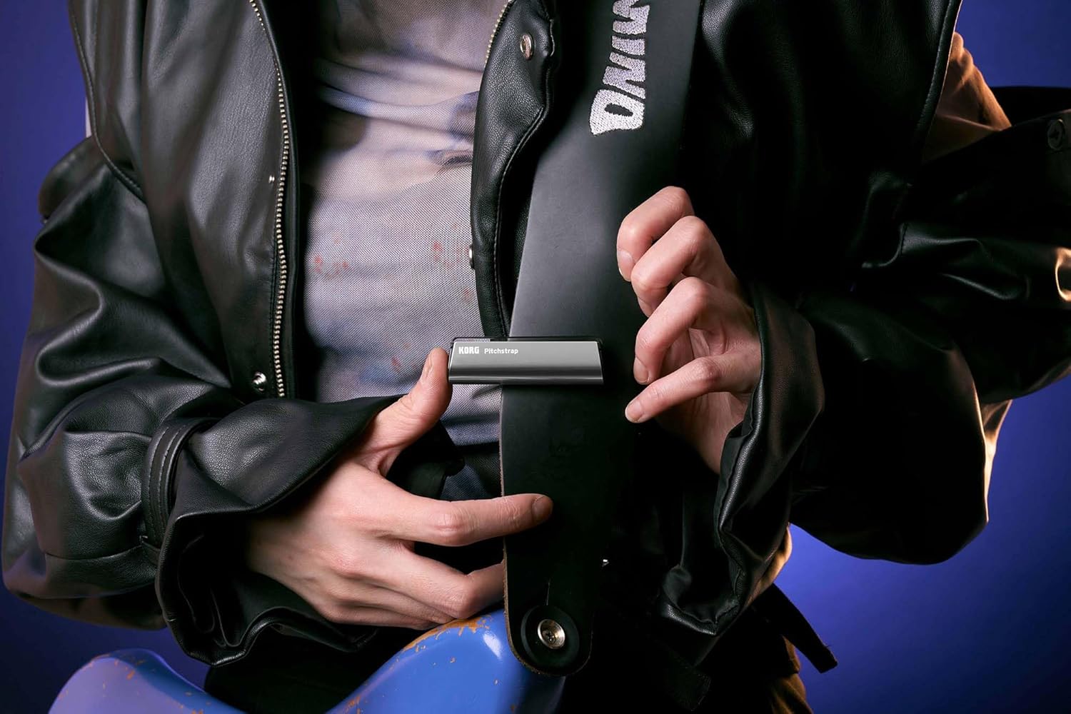 Korg Pitchstrap Strap Mounted Guitar Tuner - Gold