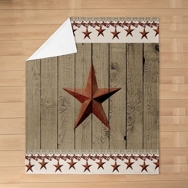 Farmhouse-Flannel-Fleece-Throw-BlanketAll-Season-Star-Hooks-Country-Bed-Blanket-Vintage-Rustic-Wooden-Fuzzy-Blanket-for-Bed-SofaBedroom-Decor-Plush-Blanket-Throw-50×60 Farmhouse Flannel Fleece Throw BlanketAll Season Star Hooks Country Bed Blanket Vintage Rustic Wooden Fuzzy Blanket for Bed SofaBedroom Decor Plush Blanket Throw 50×60