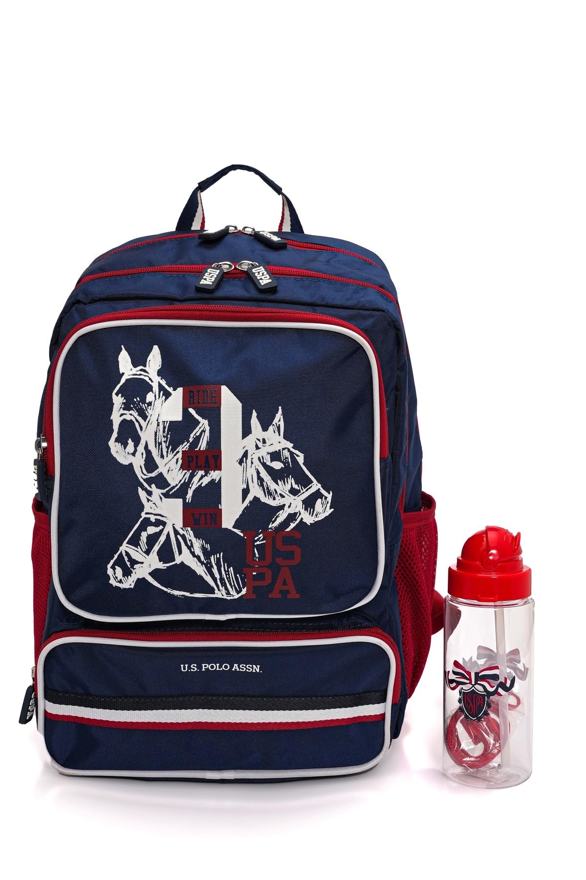 U.S. POLO ASSN. U.S. Polo. Assn. Erkek Çocuk Okul Çanta Seti Plset2420005,Lacivert Tek Ebat