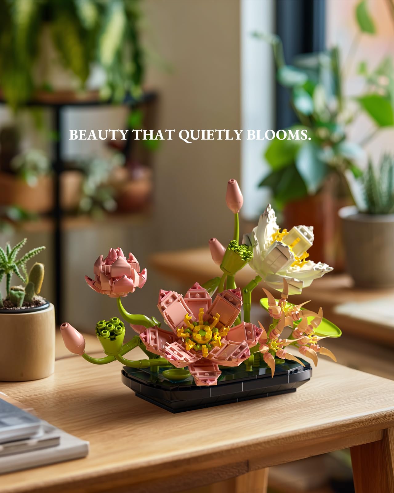 Amazon.co.jp: Nifeliz ハスの花ブロックおもちゃ 大人向け組み立て