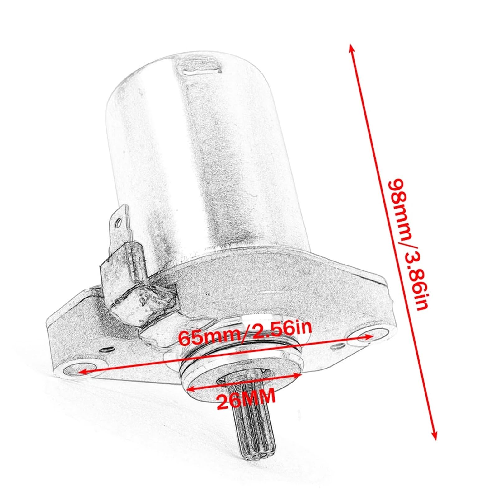 Motocicleta Motor Arranque Para Polaris ATV para Predator 50 2004 2005 2006 Motor de arranque 0451805 E07014400 31200151-000 AEO-31200151-000 35800-NAF-00 Eléctrico Motor Arranque