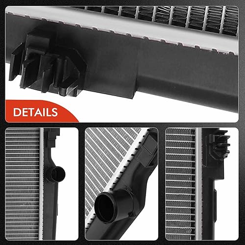 Miniatura 6 de A-Premium Conjunto de radiador de refrigerante de motor compatible con Toyota Camry 2018, 2019, 2020, 2021, transmisión manual, reemplazo #