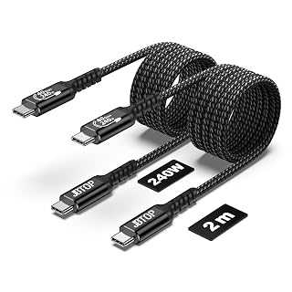 40Gbps USB 4 with Thunderbolt 4 Cable 6.6ft(2packs) USB c Data Cable - Amazon product rated Grade A