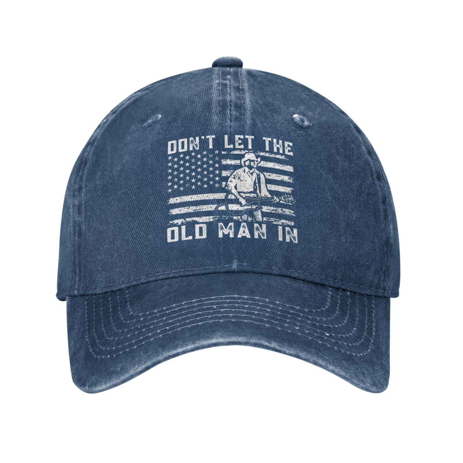 Nlwqekv Unisex Navy Blue Old Man Cap Don't Let Old Man In Hat Women Baseball Cap With Design Hats