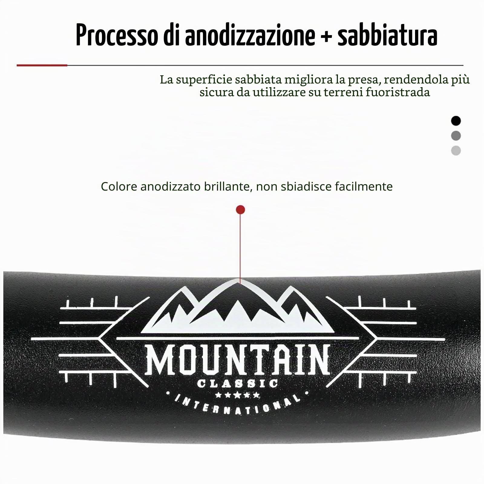 YLME Manubrio della Bicicletta, Manubrio A Forma di Rondine per Bicicletta MTB, Maniglia per Bici Ultraleggera da 31,8 * 680 Mm/720/780 Mm, per Ciclismo su Strada di Montagna BMX