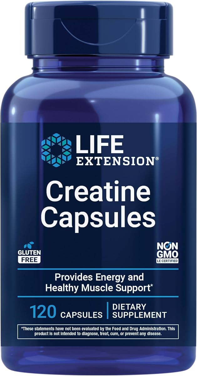 Creatine Capsules – Creatine Monohydrate – Promotes Strength, Lean Muscle, Healthy Endurance – Non-GMO, Gluten-Free – 120 Capsules | Creatine Monohydrate That Promotes Strength, Lean Muscle & Healthy Endurance, Non-GMO & Gluten-Free, 120 Caps