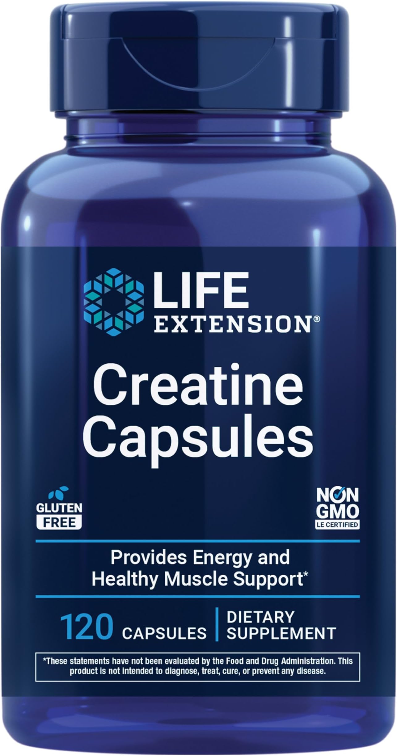 Creatine Capsules Creatine Monohydrate and Vitamin C Promotes Energy Strength Lean Muscle Support and Healthy Endurance Gluten Free & Non-GMO, 120 Capsules