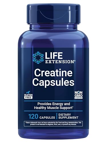 Life Extension Creatine Capsules – Creatine Monohydrate – Promotes Strength,