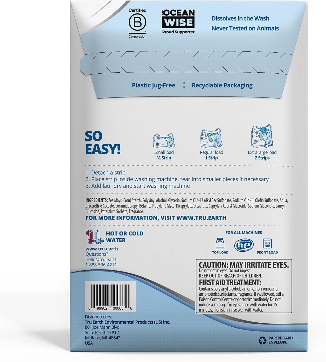 Tru Earth Platinum - Heavy Duty Laundry Detergent Sheets - Up to 64 Loads (32 Count), Fresh Linen Scent - Ultra-Concentrated Formula - Eco-Friendly Laundry Sheets - Image 2