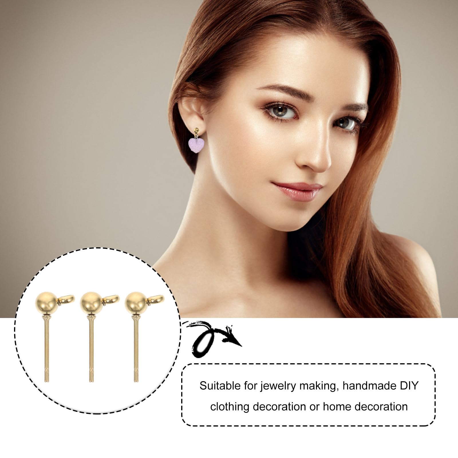Accessori per Orecchini Componenti per Fai da Te 100 Pezzi in Acciaio Inossidabile Oro Resistenti e Sbiadimento, per Creazione Gioielli Personalizzati