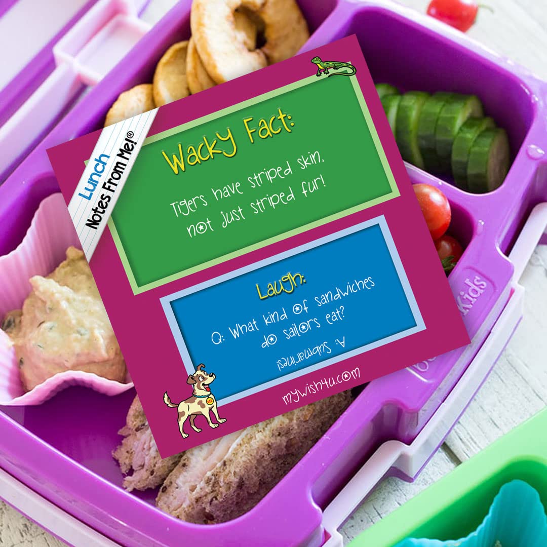 Notes From Me! 101 Tear-Off Lunch Box Notes for Kids, Wacky Facts & Laughs, Inspirational, Motivational, Thinking of You, Jokes for Kids, Back to School Essentials, Ages 8+ - Image 4