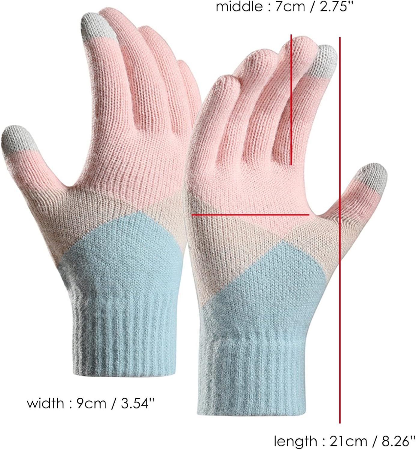 Vrouwen Winter Touchscreen Stretch Thermische Magische Handschoenen Warme Wolle Gebreide Dikke Fleece Gevoerde Texting Handschoenen voor Vrouwen, Donkergrijs Vrouwen Winter Touchscreen Stretch Thermische Magische Handschoenen Warme Wolle Gebreide Dikke Fleece Gevoerde Texting Handschoenen voor Vrouwen, Donkergrijs