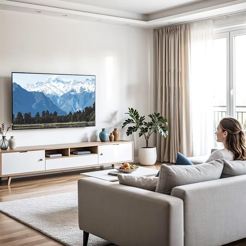 PUTORSEN Ultra Slim Fali TV Tartó Samsung 43-85" Tévéhez, Max 60kg, VESA 1700x800