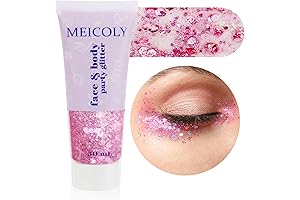 MEICOLY Pink Body Glitter: Shimmering Heart for Taylor Swift's Lover Concert