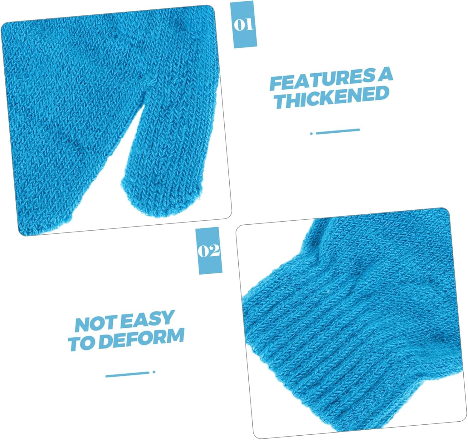 Boy Girl Gloves Extra Thick Mittens for Boy Girl Warm Knitted for Cold Weather Stylish Solid Color Design for Boys and Girls