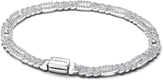 PANDORA Damenarmband Silber Ovale Panzerkette mit Zirkonia 594227C01